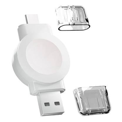 PoofTech Apple Watch magnetic charging puck with USB connector for portable wireless charging