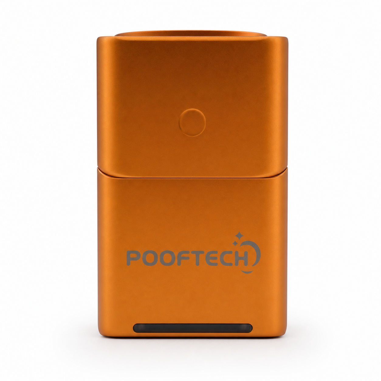 PoofTech X-10 3-in-1 Wireless Charger in Horizon Orange on white background 