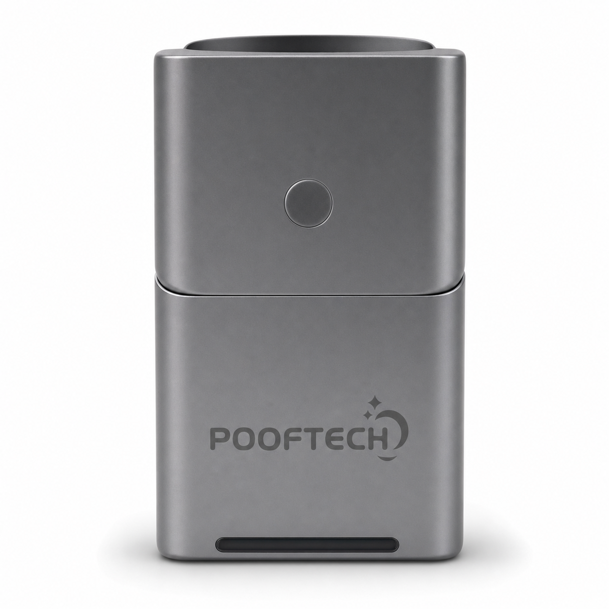 PoofTech X-10 3-in-1 Wireless Charger in Titanium on white background 