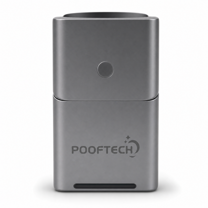 PoofTech X-10 3-in-1 Wireless Charger in Titanium on white background 